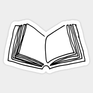 One line book Sticker